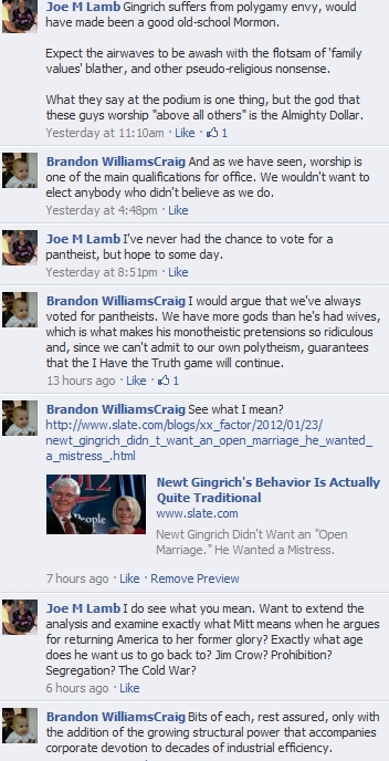 Amanda Marcotte - Newt Gingrichs Behavior Is Actually Quite Traditional+discussion+FBook discussion