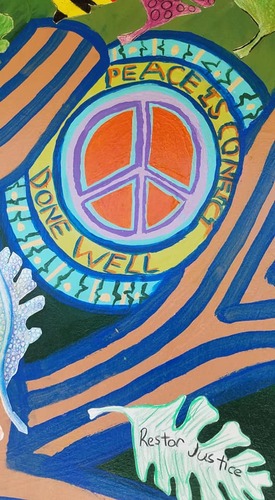 Peace is conflict done well - Restorative Justice Singing Tree Mural 2 PICDW